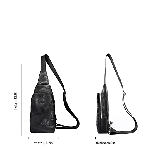 Crossbody Bags Bag Men Cow Leather Sling Bag Casual Chest Pack Shoulder Messenger Bags2