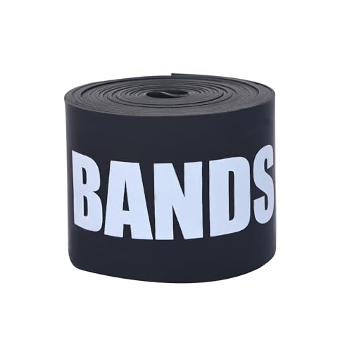 Image of A-TAPE Muscle Floss Bands (5' Ft Long X 2 inch inch Width)- Compression Bands - for Improving Movement, Increasing Circulation & Reducing Soreness (Black (Medium))
