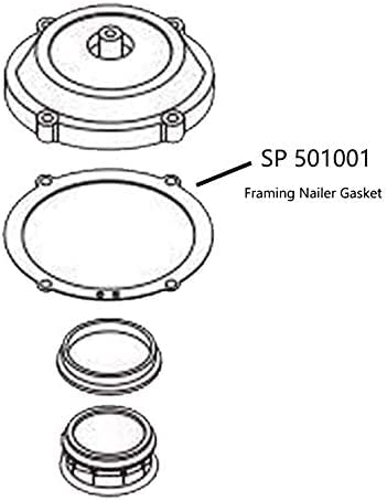 Miniatura 2 de HAKATOP SP 501001 Junta de tapa para Paslode F250S-PP F325C F350S F400S clavadora de encuadre 2PC
