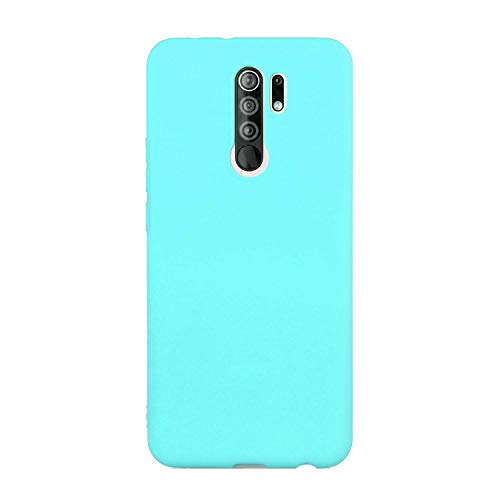 CUZZCASE Coque Xiaomi Redmi 9+{1 Pièces Protège Écran en Verre Trempé}Couleur Unie Premium Flexible Souple Silicone TPU Etui Mince Ultra-Lumière Anti-dérapante Anti-Choc Housse{Or} Cover