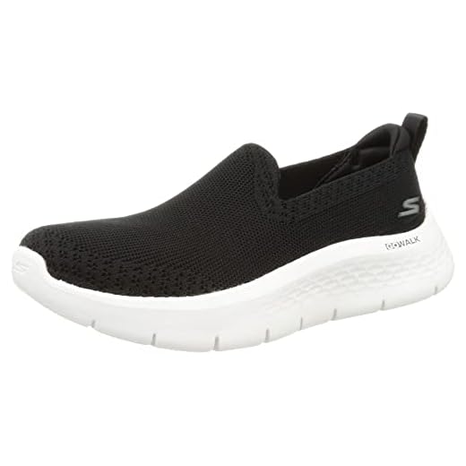 Skechers Go Walk Flex, Zapatillas Mujer, Negro/Blanco, 43 EU
