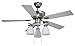 Canarm CF42NEW5BPT New Yorker Dual Mount 42-Inch Ceiling Fan with Flat Opal Light Kit and 5 Reversible Blades, Brushed Pewter