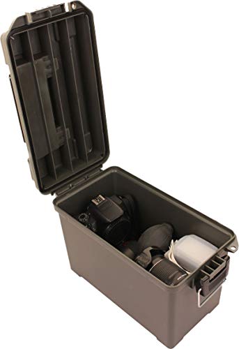 Boîte à munitions US Calibre 50 en plastique olive AB Solid pour rangement - 7