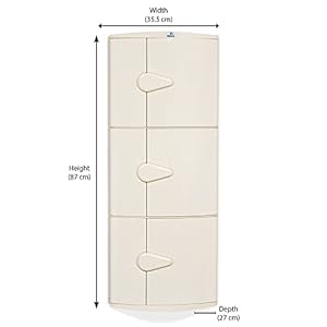 Nilkamal 3 Door Plastic Storage Corner Cabinet | Bathroom| Space & Clothes Organizer| Shelves | Living Room |Multipurpose for Home Kitchen & Office Use Nilkamal 3 Door Plastic Storage Corner Cabinet | Bathroom| Space & Clothes Organizer| Shelves | Living Room |Multipurpose for Home Kitchen & Office Use