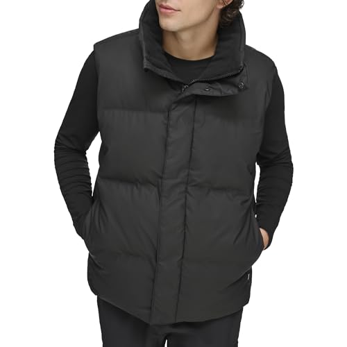 Image of DKNY Men's Quilted Tech Hooded Puffer