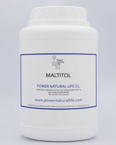 Maltitol power Natural Life | Edulcorante Natural E-965, sustituto del azúcar, bajo en calorías | 100% Puro, sin añadidos | Envase de 1 kg