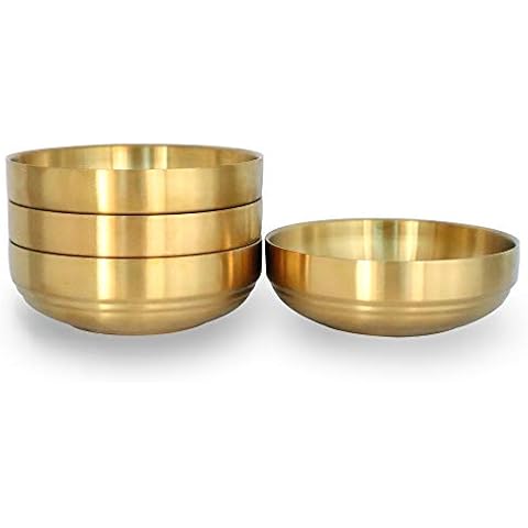 Roucerlin 4PCS Double Deck Stainless Steel Sauce Dish Cover