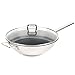 Vivo di Villeroy & Boch Group CW0570 Wok Con coperchio in vetro temperato, antiaderente, acciaio inox, adatto per tutti i tipi di piano cottura, tra cui induzione, cuoco con poco o senza olio, 30cm
