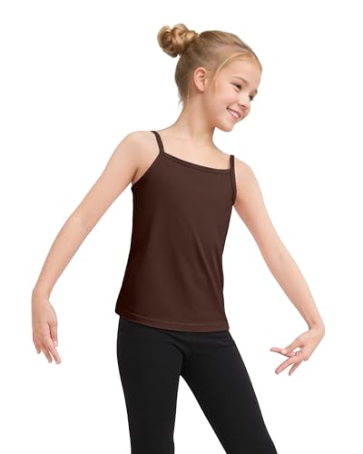 Image of Auranso Girls Undershirts Toddler Camisole Adjustable Straps Cami Tank Tops