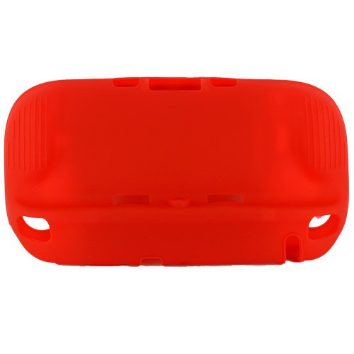 Skque Silicone Gel Protection Case Cover for Nintendo Wii U Gamepad, Red