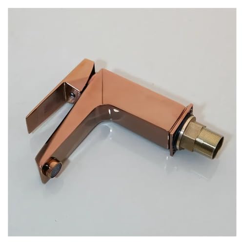 Robinet mitigeur d'évier or rose en laiton massif pour pont de cuisine - 2
