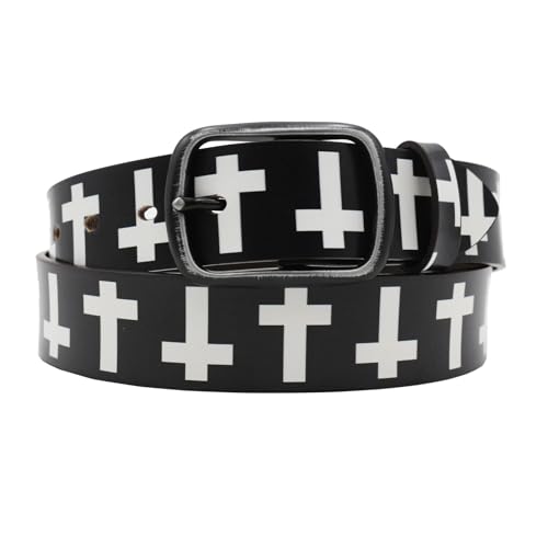 Ceinture en cuir vintage noire pour femmes mode et hommes pour jeans et jupes