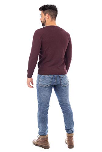 Suéter masculino gola v de malha Sumaré 10429 - Bordô - P
