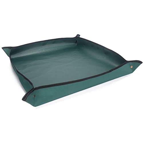 29.5x29.5inch Plant Repotting Mat with Snaps, Foldable Waterproof Transplanting Mat