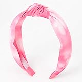 Claire's Pink and White Tie Dye Knotted Headband for Girls, One Size, 1 Piece