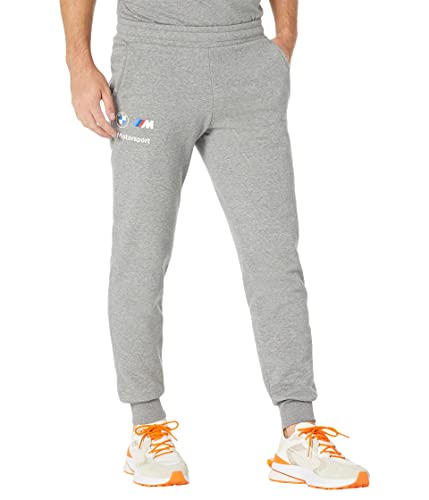 PUMA Men's Standard BMW M Motorsport Essentials Fleece Pants, Medium Gray Heather, Large