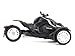 Ryker Rally 3-Wheel Motorcycle Ghost Black 1/32 Diecast Model by BRP Models 60013