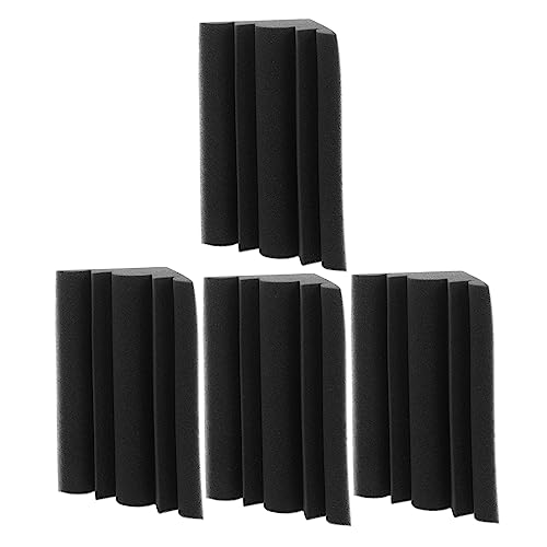 BESTonZON 4 piezas Baldosas Trampa de Graves Absorbentes de Sonido para Tratamiento Acústico en Estudios, Oficinas y Espacios de Grabación en Casa Aislamiento de Baja Frecuencia Diseño Ignífugo miniatura 1