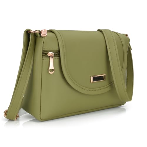 Image of J I ACCESSORIES Women's Stylish Crossbody Sling Bag - Elegant PU Leather Small Shoulder Purse with Adjustable Strap - Casual & Travel Handbag
