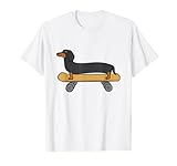 camiseta perro salchicha Ligero, Encaje clasico, Manga de doble puntada y bastilla baja