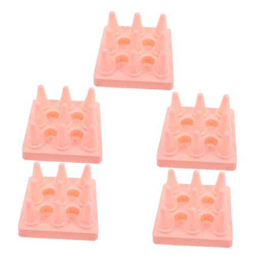Abaodam 5 piezas de máquina de grúa de repuesto para placa inferior para máquina de garra, máquina de juego, máquina de juego de garras para grúa, accesorios de agarre de aperitivos, plástico rosa