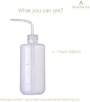 BEADNOVA Irrigation Bottle 500ml 17oz Indoor Plant Watering Can Water Squirt Bottle Plastic Rinse Bottle for Eyelash Extensions Eye Wash Tattoo Lab (1pc)