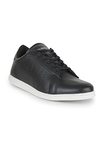 Image of Liberty Gliders Anderson Casual Lacing Sneakers for Men - Black, Tan & White | Suitable for Travel, College, Office | Comfortable Slip-On Casual Shoes | Lightweight Stylish Fashion Footwear for Gents