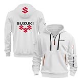 TGFQINAM Sudadera con Capucha Y Bolsillos para Hombre De SU.ZU.K.I Chaqueta Sencilla Y Acogedora Jerséis Estampados Sudadera con Capucha Manga Larga Ropa De Calle-BS||M