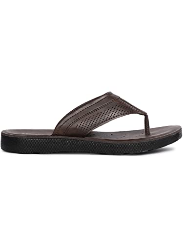 Image of Bata Men Casual flip flop thong slipper - Dark Brown