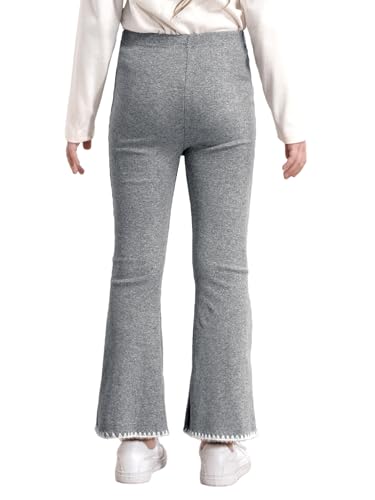 JEATHA Girls Flare Leggings High Waist Bootcut Yoga Pants Cute Bowknots Bell-Bottoms Trousers for Kids2