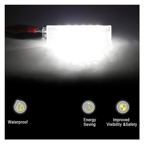 Luces matrícula LED Fiat 500L anti-error iluminación interior maletero blanca 6