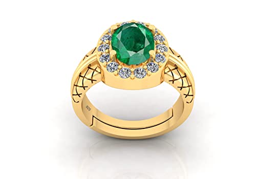 Bague émeraude et argent plaqué or, le symbole d'un lien éternel à offrir ou à s'offrir