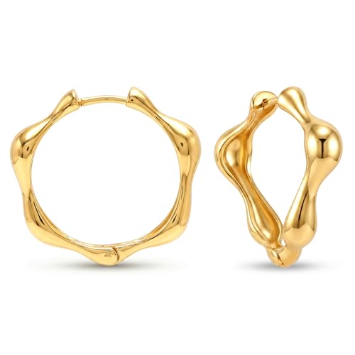 Image of TRUESILVER ACPL 925 Sterling Silver Hoop Earrings | Huggie Hoop Earrings for Women & Men | Classic Everyday Unisex Fashion Jewelry