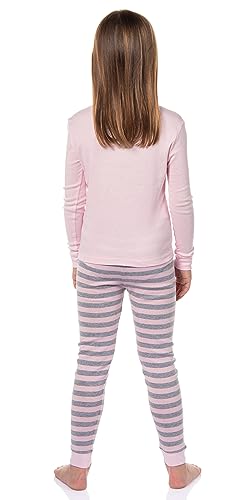 INTIMO Peanuts Girls' Pink Snoopy Just Be Happy Sleep Pajama Set For Kids4