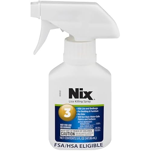 Nix Lice & Bed Bug Spray for Home Use, Kills Lice on Bedding, 5 Fl Oz