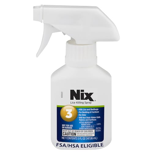Nix Lice & Bedbug Killing Spray for Home, Bedding & Furniture, 5 fl oz