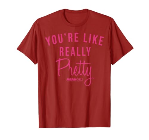 Mean Girls You're Like Really Pretty Movie Quote T-Shirt, Men, Cranberry Red, 3X-Large
