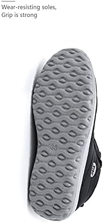LINMIAOMIAO Women's Winter Snow Boots Winter Warm Furry Lined Slip on Booties Comfy Lightweight Round Toe Waterproof Ankle Boots Outdoor Anti-Slip Ankle Flat Platform Shoes | Image 5