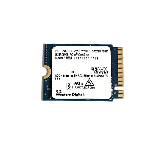 内蔵型SSD SN530 Western Digital WD 1TB 2230 SSD WD CH SN530 1TB 2230 SSD NVMe PCIe 4.0 x2 For Steam Deck