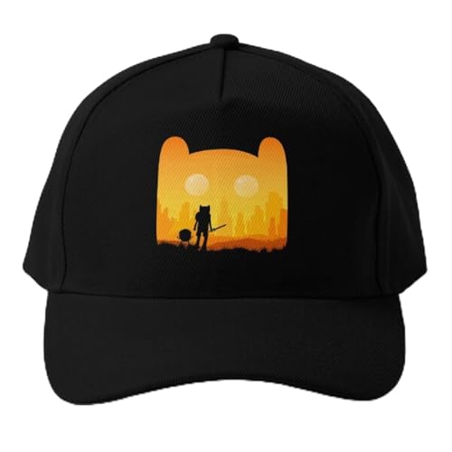 RDCGRS Finn Und Jake Abenteuer Baseballkappe Hut Fisch Bedruckte Haube Frühling Schwarz Sport Casquette Sommer Czapka