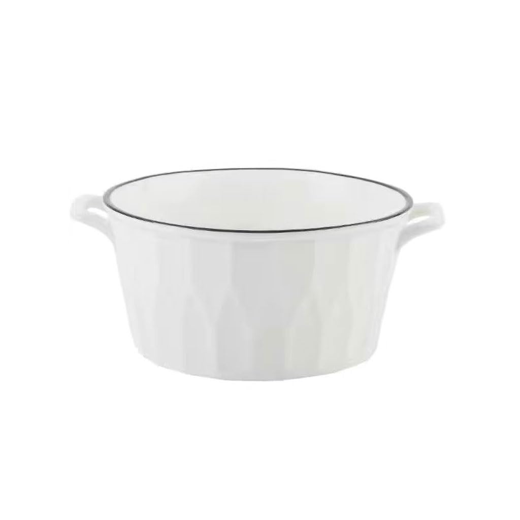 Nordic Keramik Ramen Schüssel Set mit Doppelohren, große Suppenschüssel für Instantnudeln, Obstsalat und mehr
