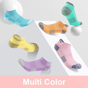 Amutost Ankle Socks Womens Athletic Running Comfort No Show Socks Low Cut Socks Cushioned 6Pairs #TOP7