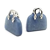 Quantité : 1 pièce 1 statue de sac pour femme, pierres naturelles sculptées pour pendentif, artisanat, décoration de la maison, cadeau