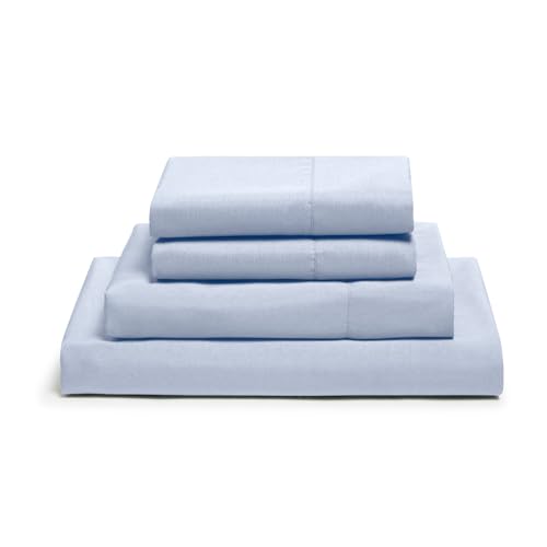 Parure de lit 4 pièces simple en bambou et microfibre respirant Hearth & Harbor bleu glacier - 8