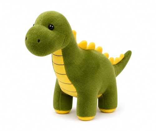 Image of Hiral's Plush Dinosaur Soft Toy, Green and Yellow, Soft Stuffed Suitable for Boys, Girls and Kids