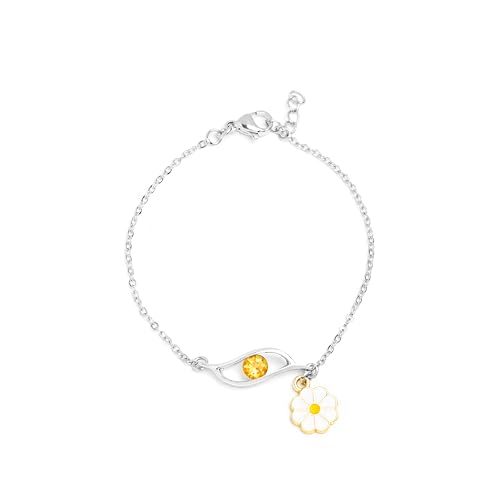 Pierre précieuse citrine jaune d'une clarté exceptionnelle et argent brillant - 2
