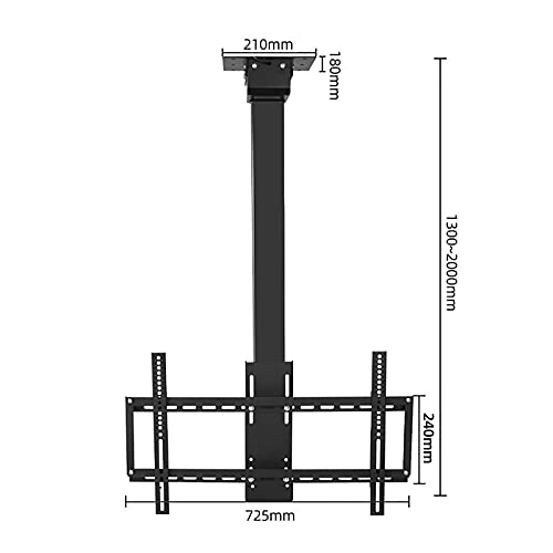 Supporto TV a Parete, Supporto TV motorizzato a soffitto, Staffa TV motorizzata con Regolazione a Sinistra e a Destra, per aule multimediali/Sale conferenze/casa/Sala for，B 70cm