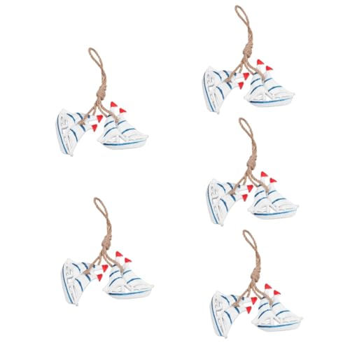 ABOOFAN 5 Piezas Ornamento Mediterráneo Decoración De Playa para El Dormitorio Decoración De La De Playa Adorno para Colgar En La Puerta Modelo De Mini Colgante Náutico Mural