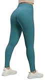 PERSIT Yoga Pants Workout High Waisted Leggings for Women Tummy Control Compression Running Gym Turquoise