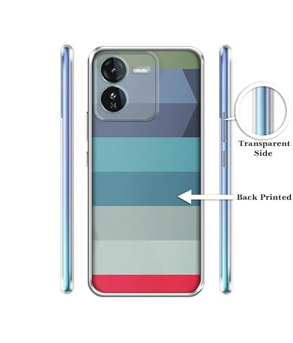 Image of Colorful Lines Design Printed Silicon Soft TPU Back Case Cover for iQOO Z9 5G, Multicolour